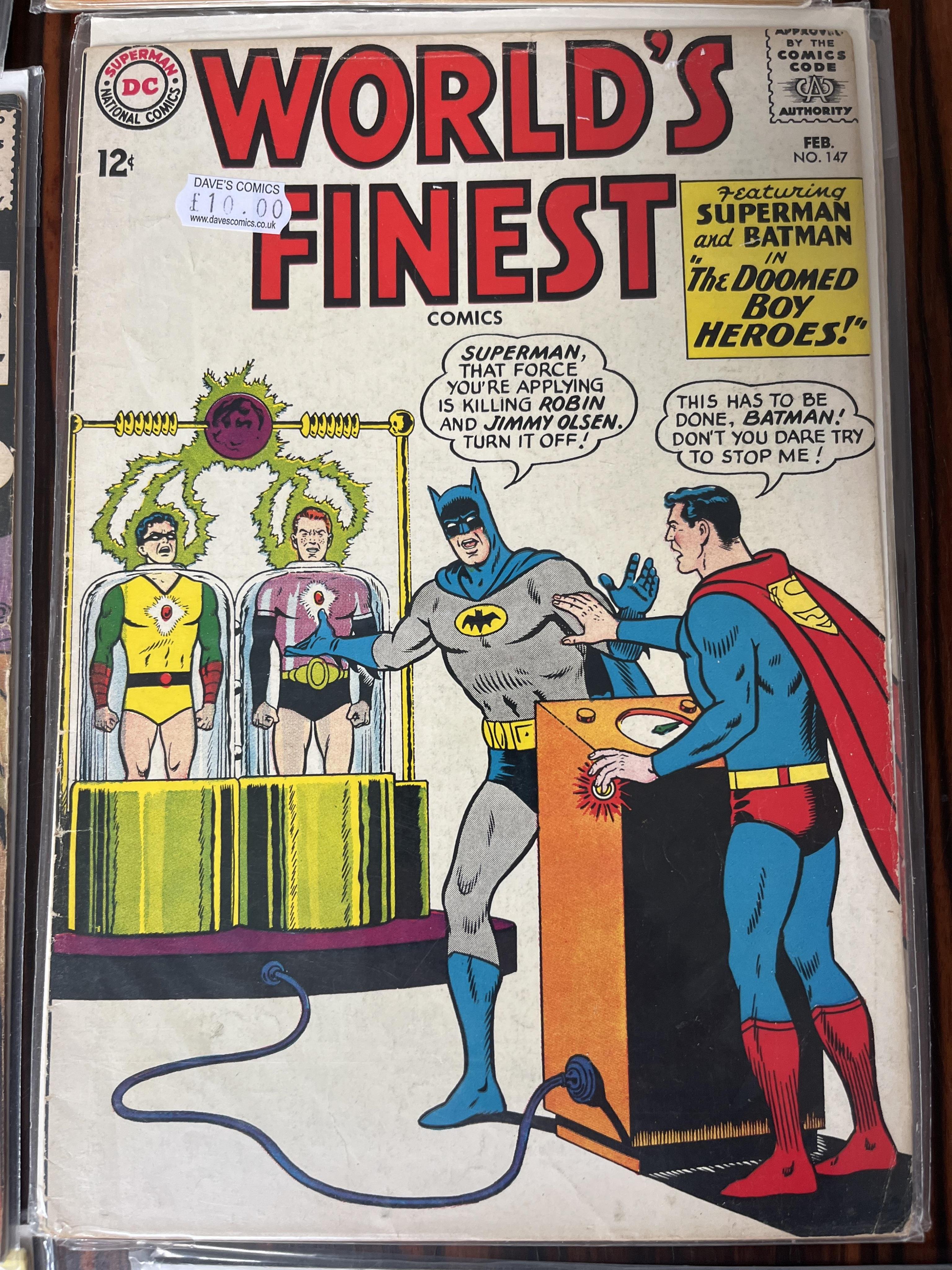 World's Finest Comics, DC comics, 72 issues between 127–270 (includes major key issue: 173), comprising, #127, #128, #132 [minor key], #134 x2, #135, #138, #139, #140, #145, #146, #147 x2, #149, #150 x2, #151 x2, #155, #